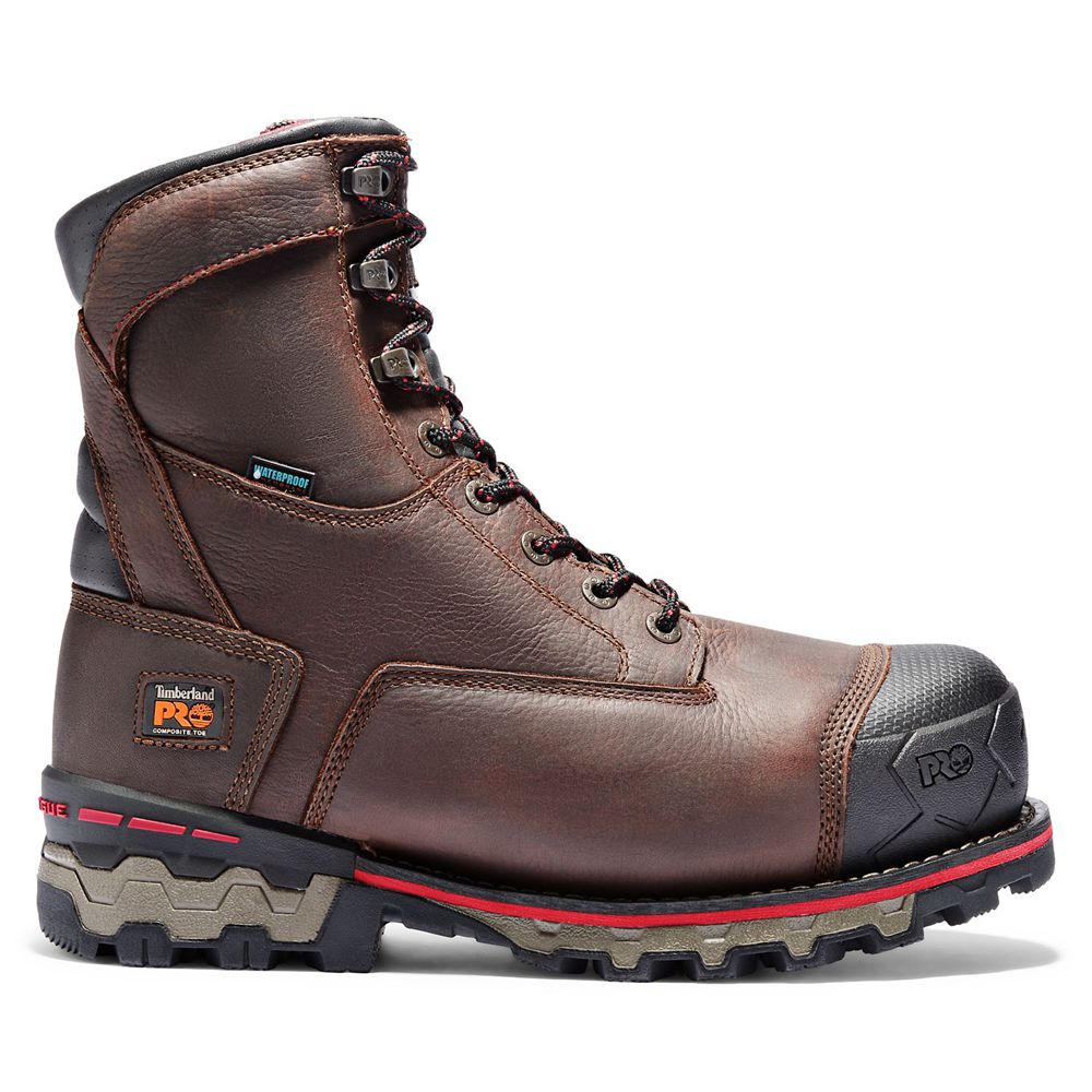 Botas de Trabajo Timberland Hombre Pro® Boondock 8" Comp Toe Marrones - Chile BEX-082541